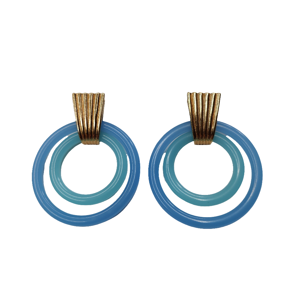 Trifari 1970s Hoop Earings
