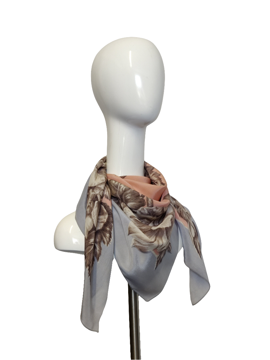 Vintage Floral Silk Scarf