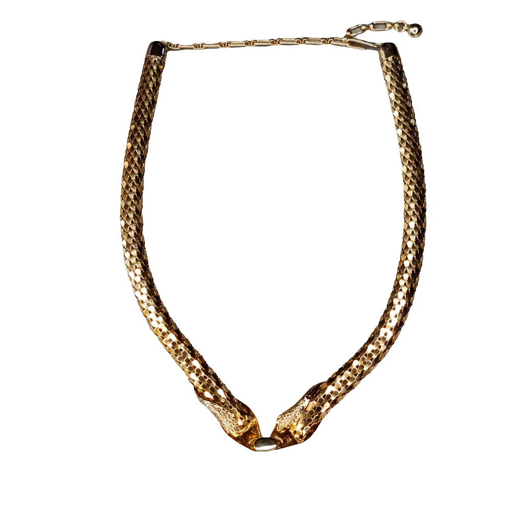 Vintage Snake Heads Necklace