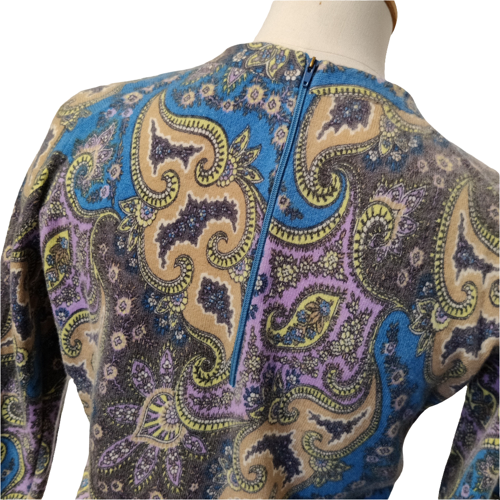 Perfect Print Cashmere Jumper 1960s/70s by Pringle