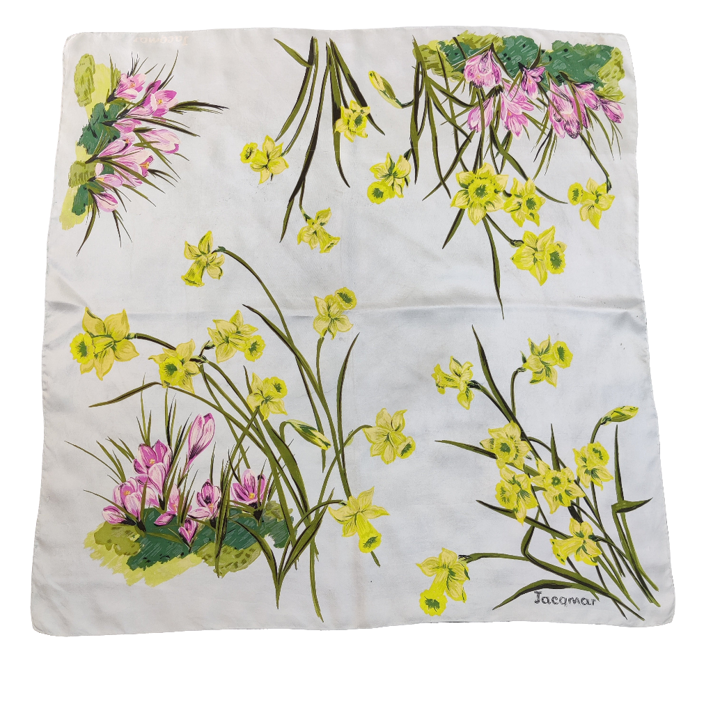 Jacqmar Vintage Floral Scarf