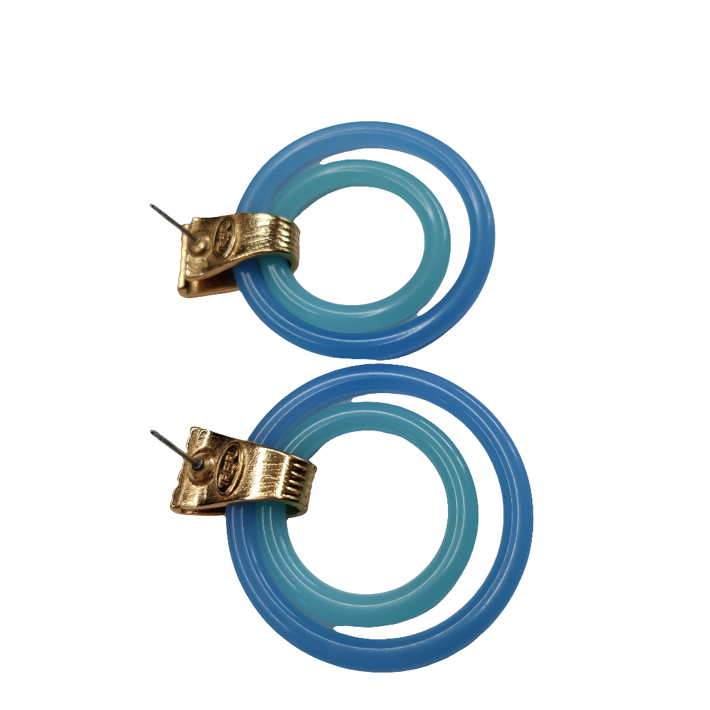 Trifari 1970s Hoop Earings
