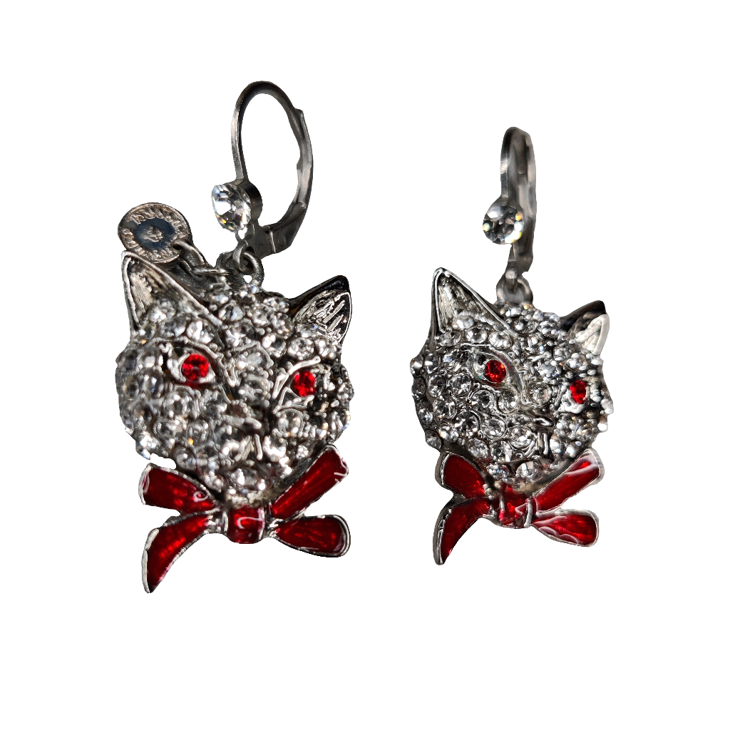 Butler & Wilson Cat Earrings