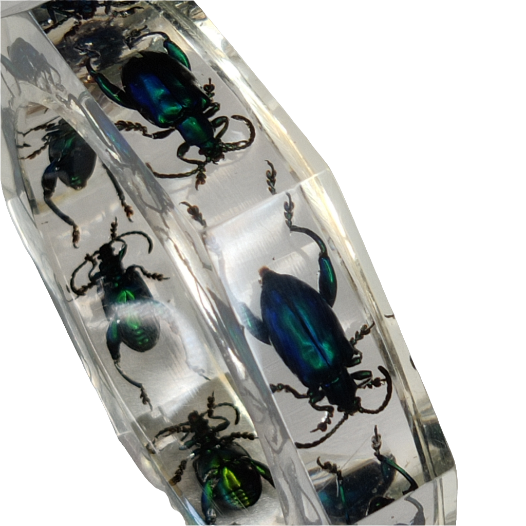 Rare 1960s Lucite Beetle Bangle