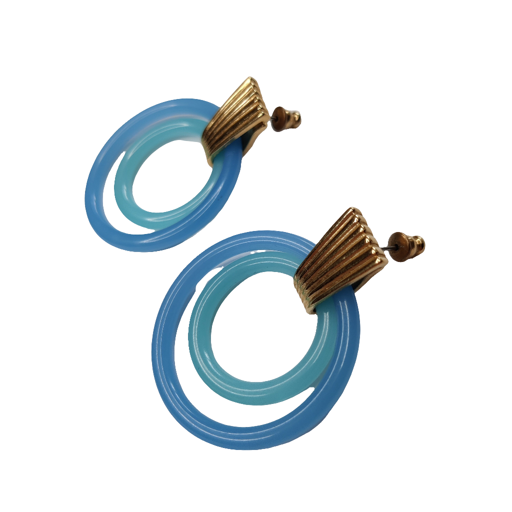 Trifari 1970s Hoop Earings