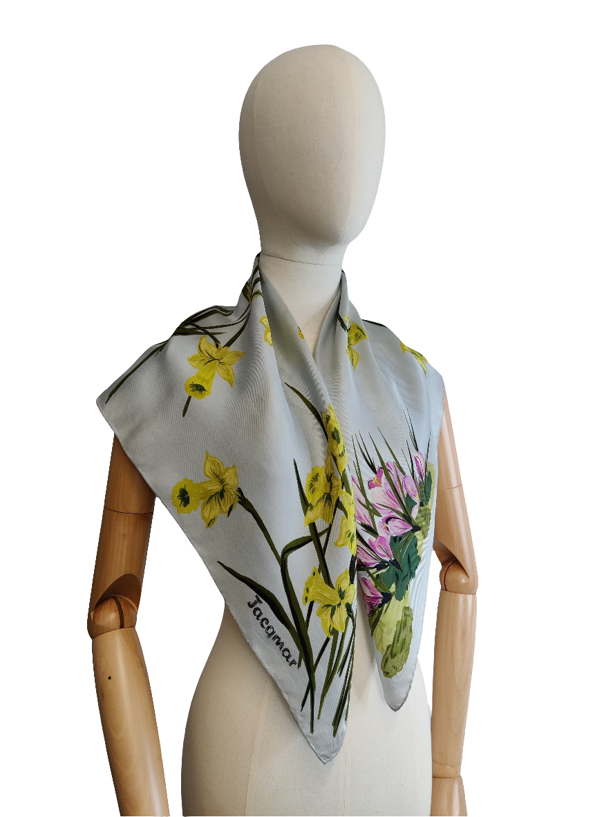 Jacqmar Vintage Floral Scarf