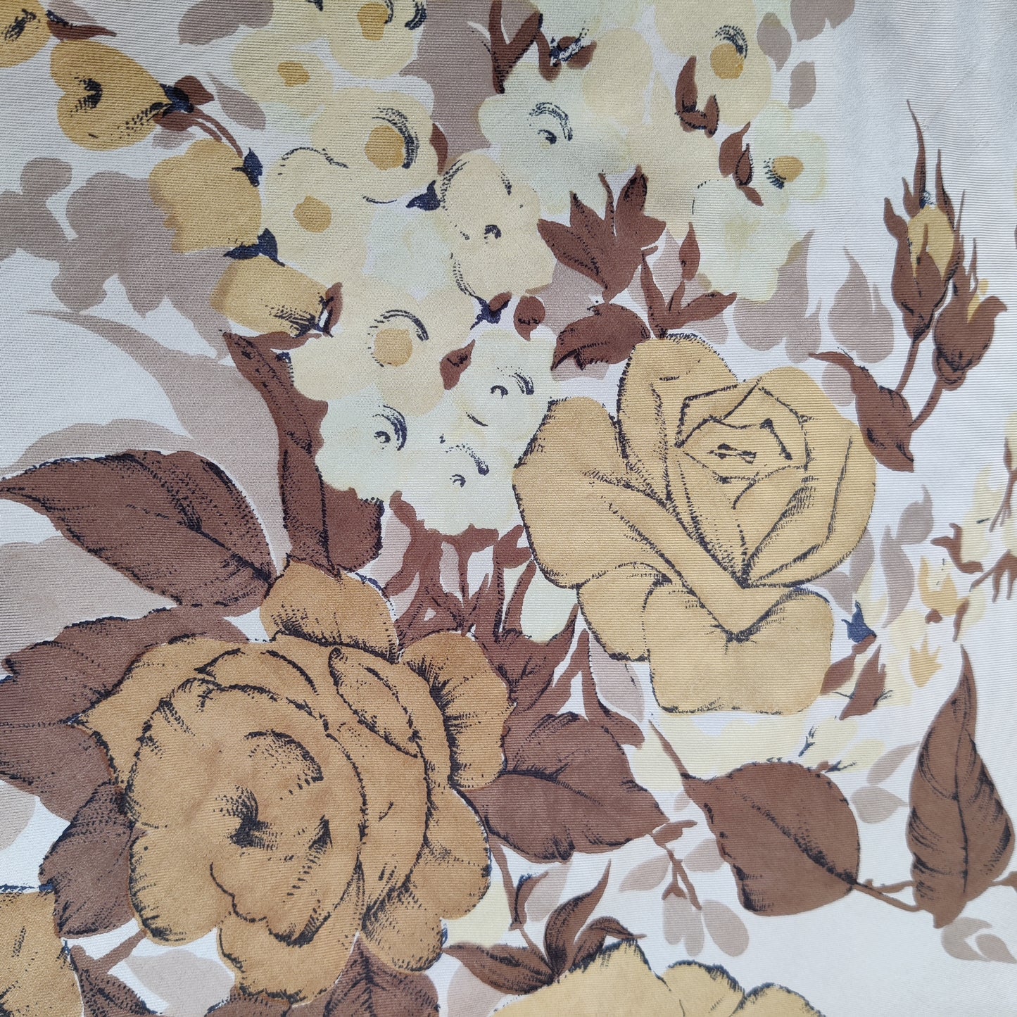 Vintage Italian Silk Floral Scarf
