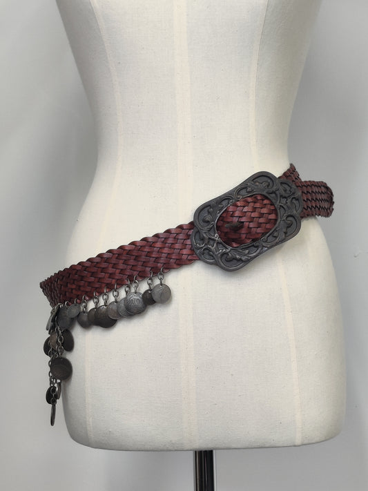 Vintage Leather/Coin Belt