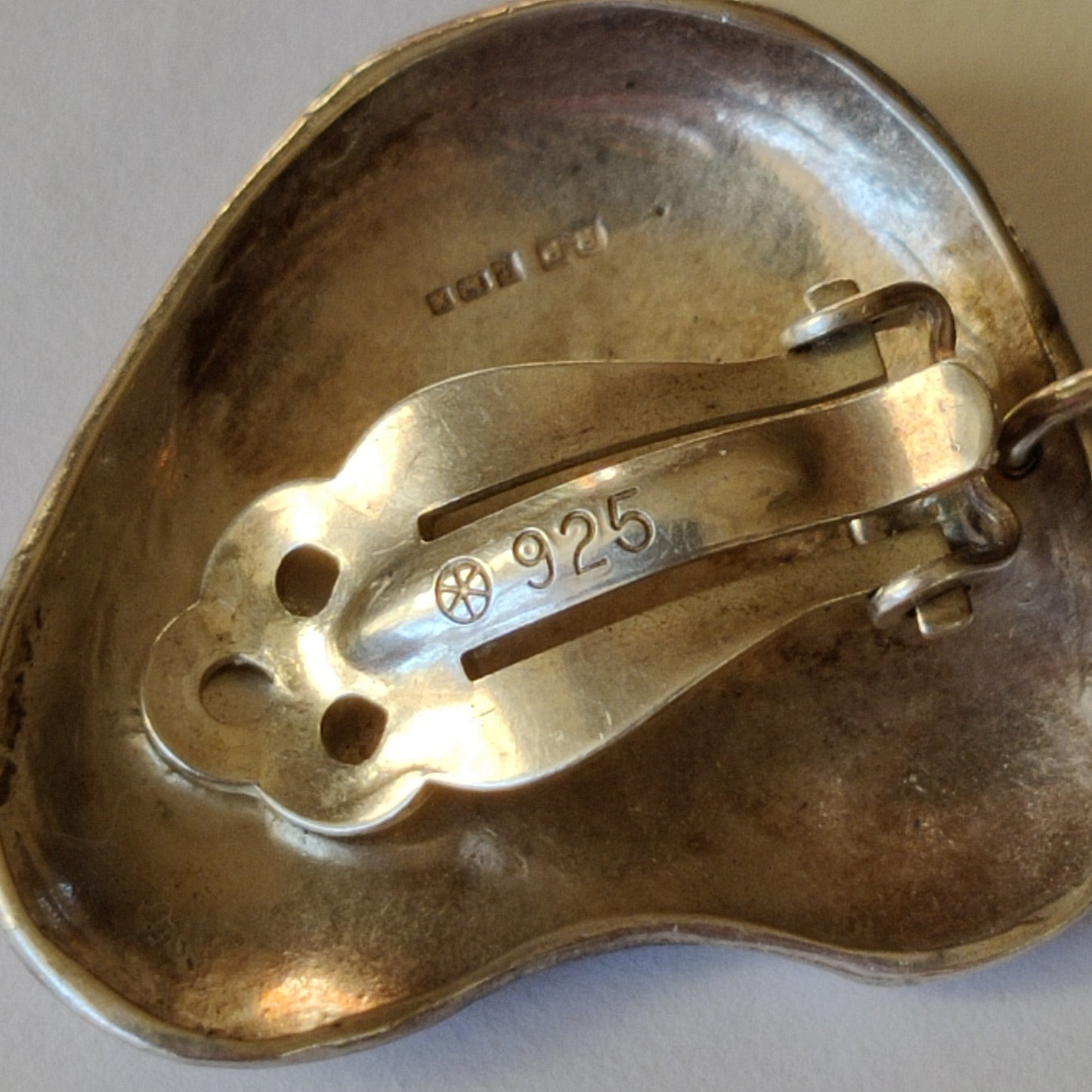 Vintage Silver and Pebble Earrings