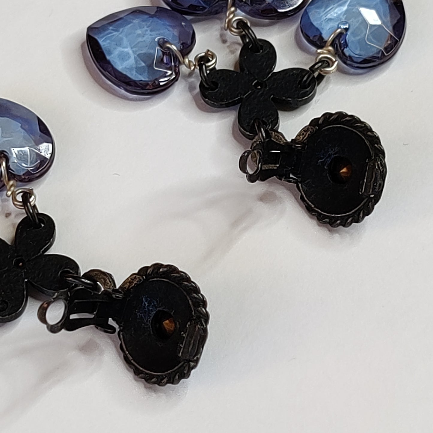 Vintage Heart Chandelier Earrings