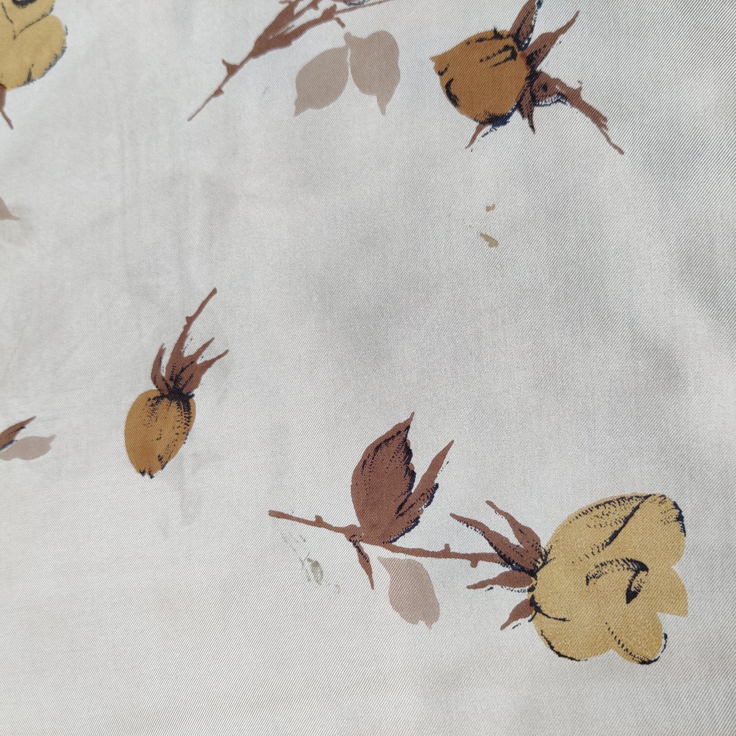 Vintage Italian Silk Floral Scarf