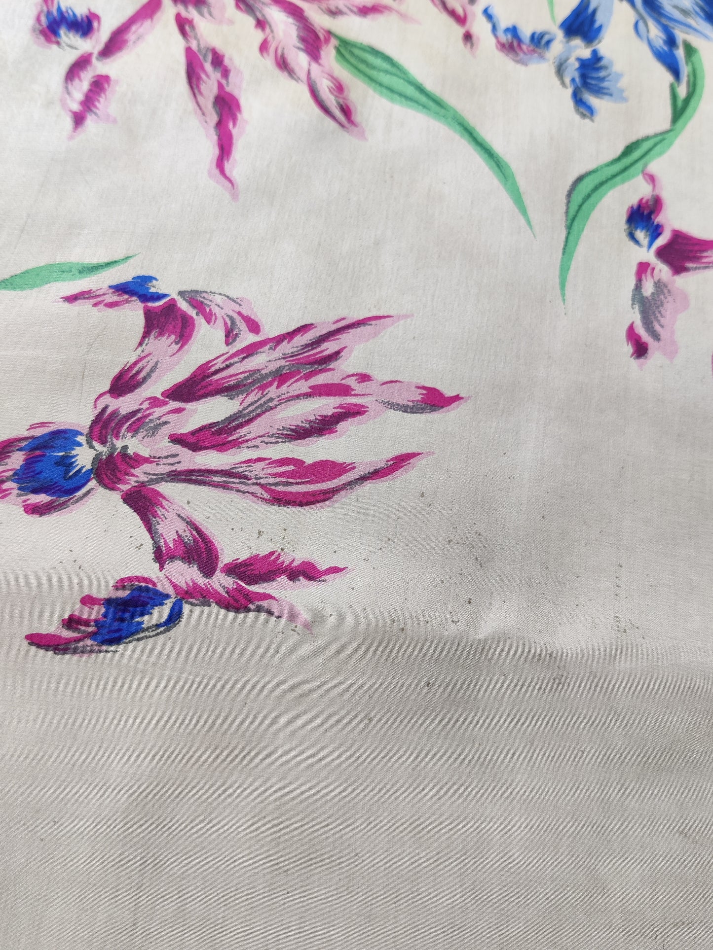 Vintage Silk Floral Scarf