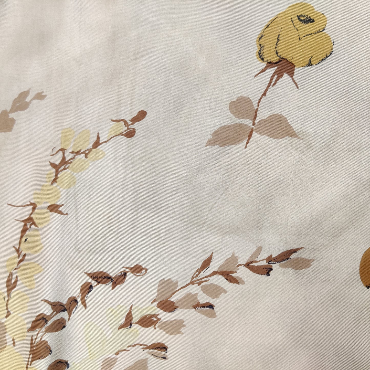 Vintage Italian Silk Floral Scarf