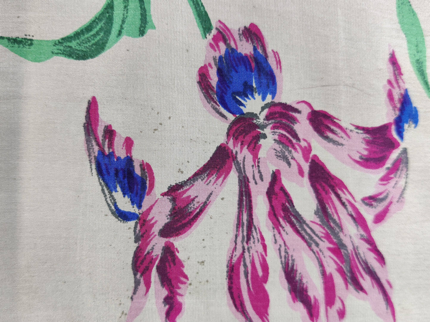 Vintage Silk Floral Scarf
