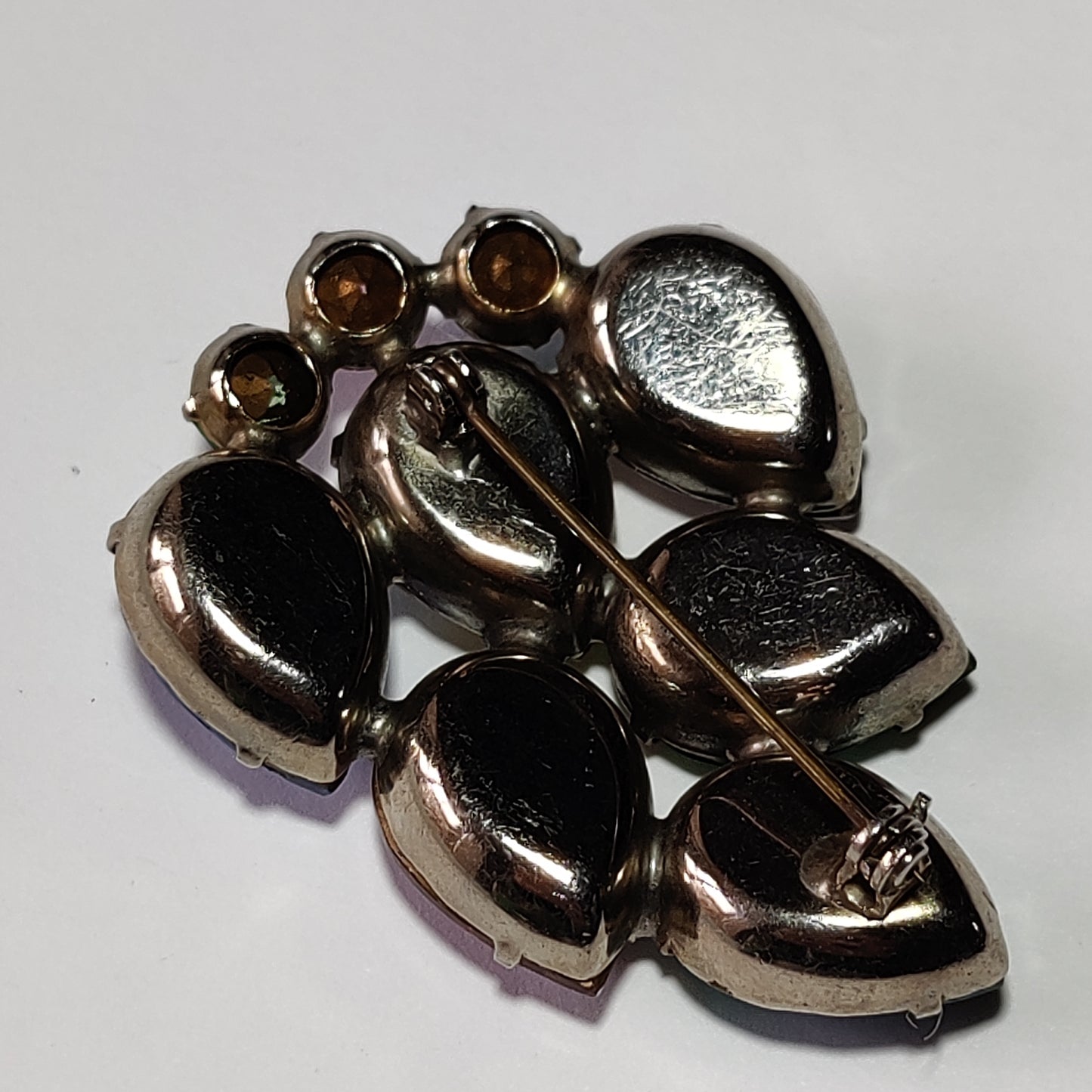 Vintage Pastel Rhinestone Brooch