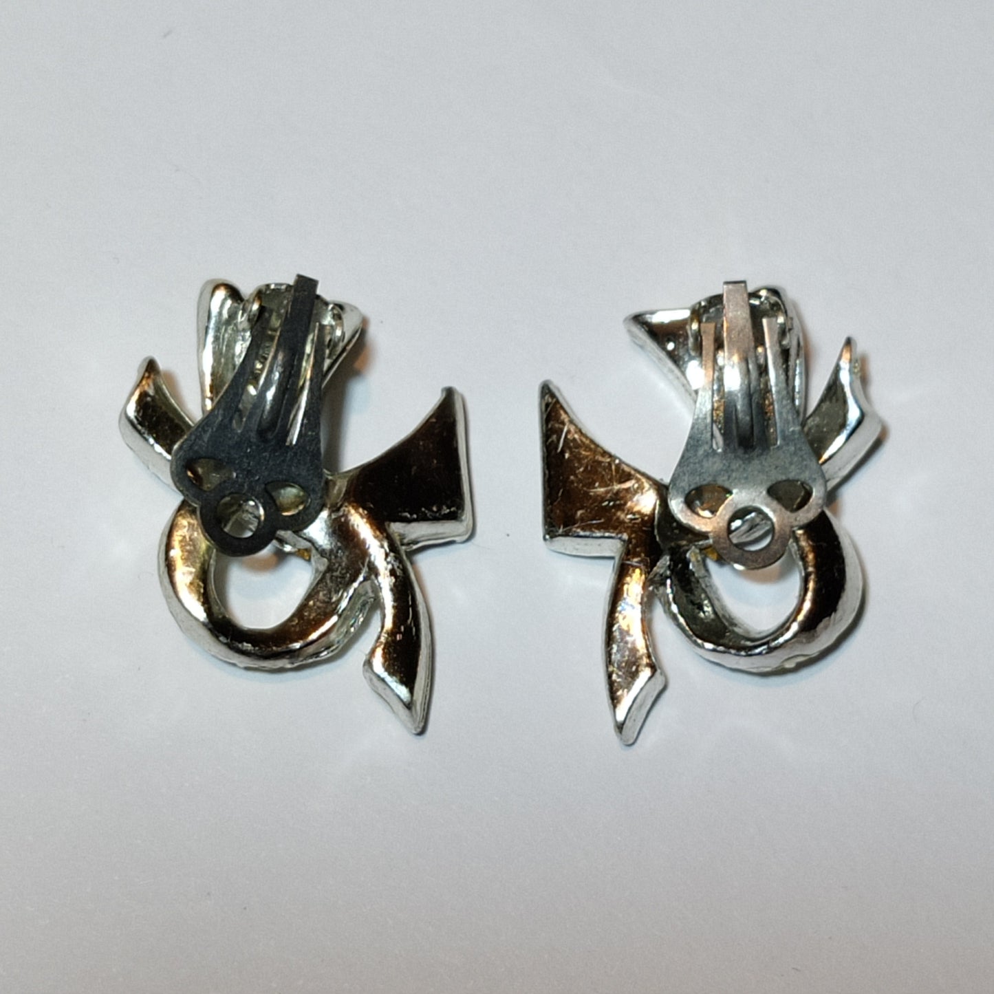 1960s Ribbon Diamante Earrings