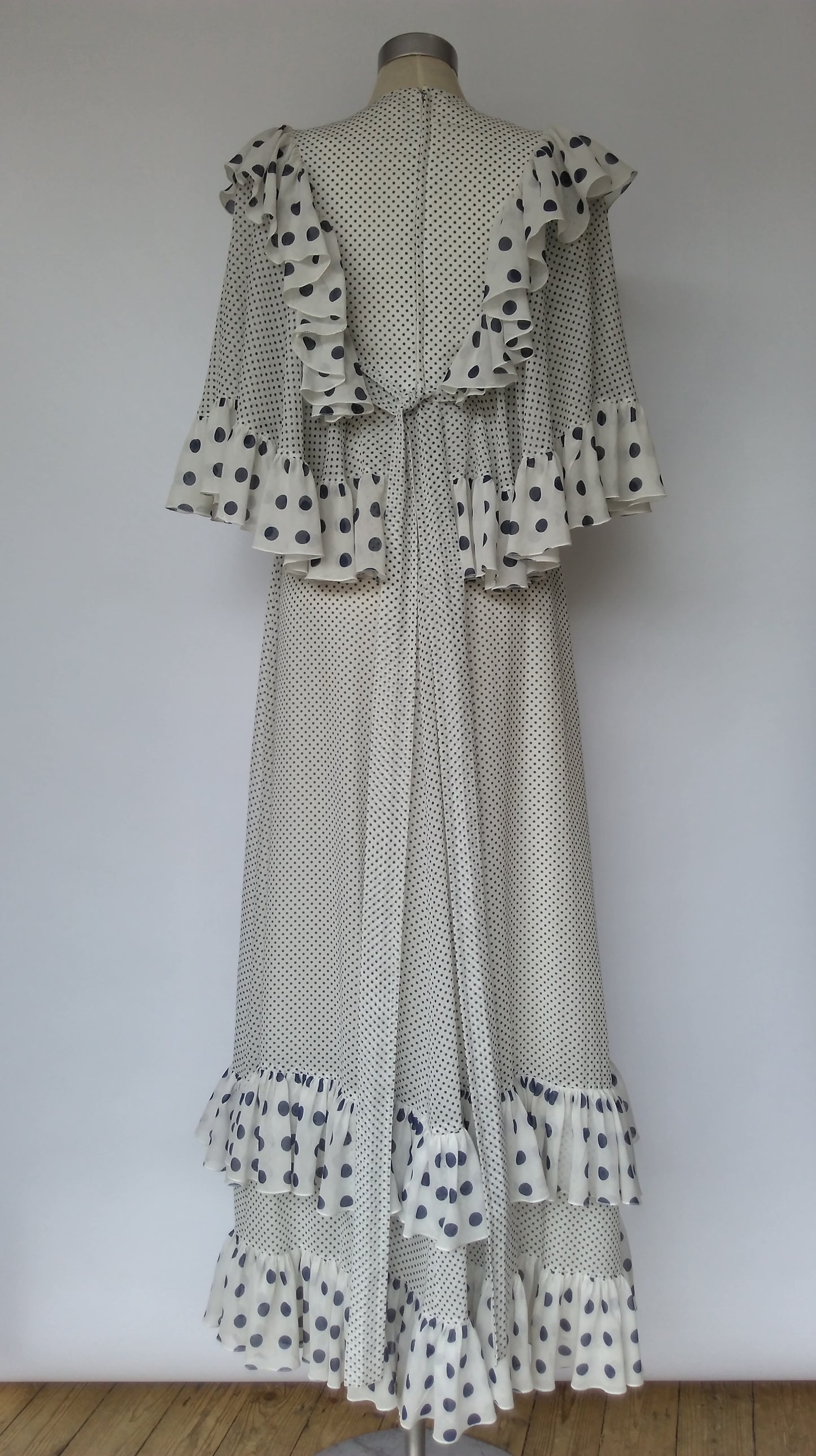 Polka Dot Maxi Dress 1970s