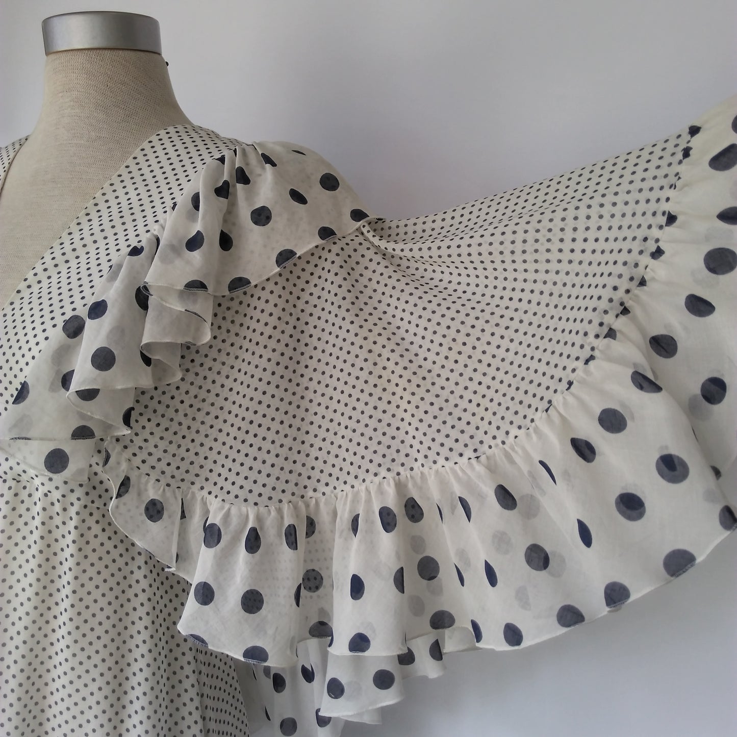 Polka Dot Maxi Dress 1970s