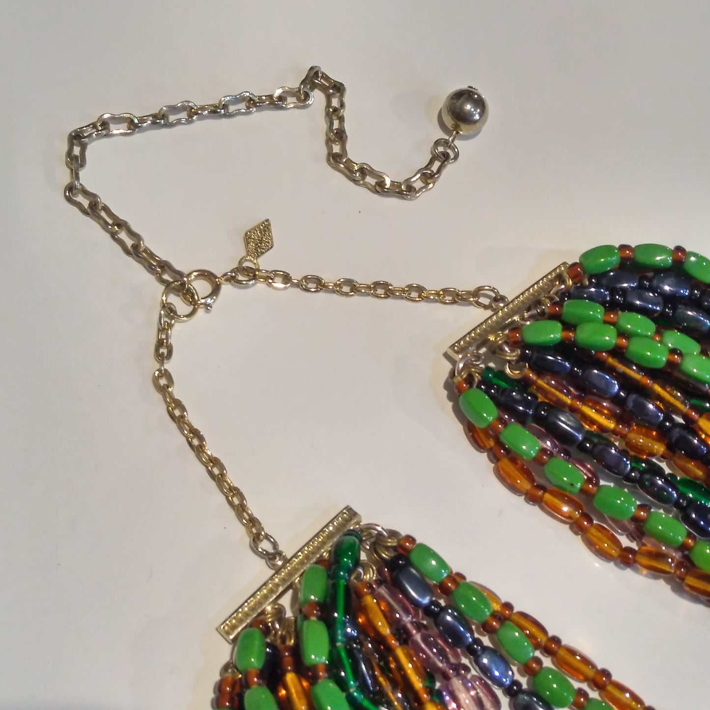 1970s Glass Beaded Necklace