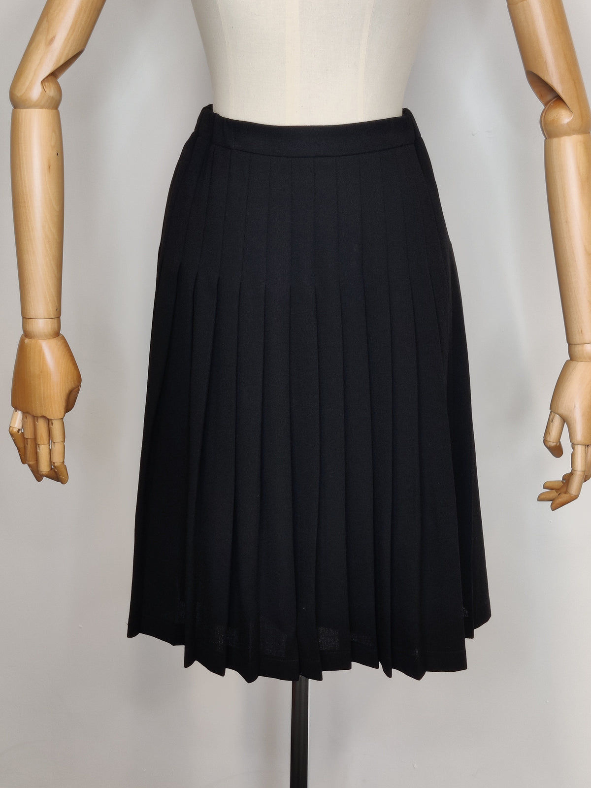 1980s Wool Pleated Skirt by Jaeger