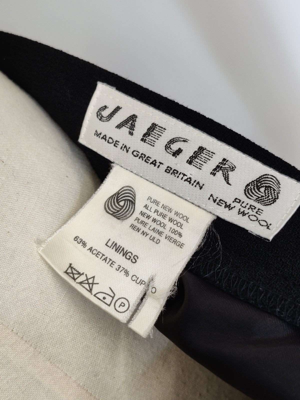 1980s Wool Pleated Skirt by Jaeger