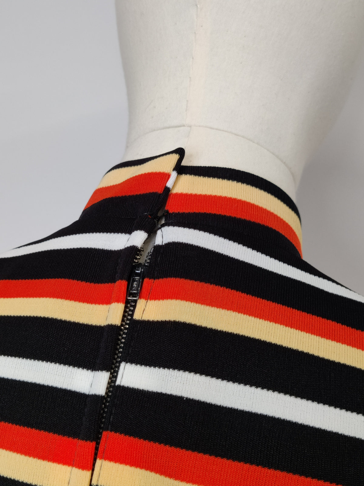 Vintage 1960s Glenard London Striped Mod Mini Dress