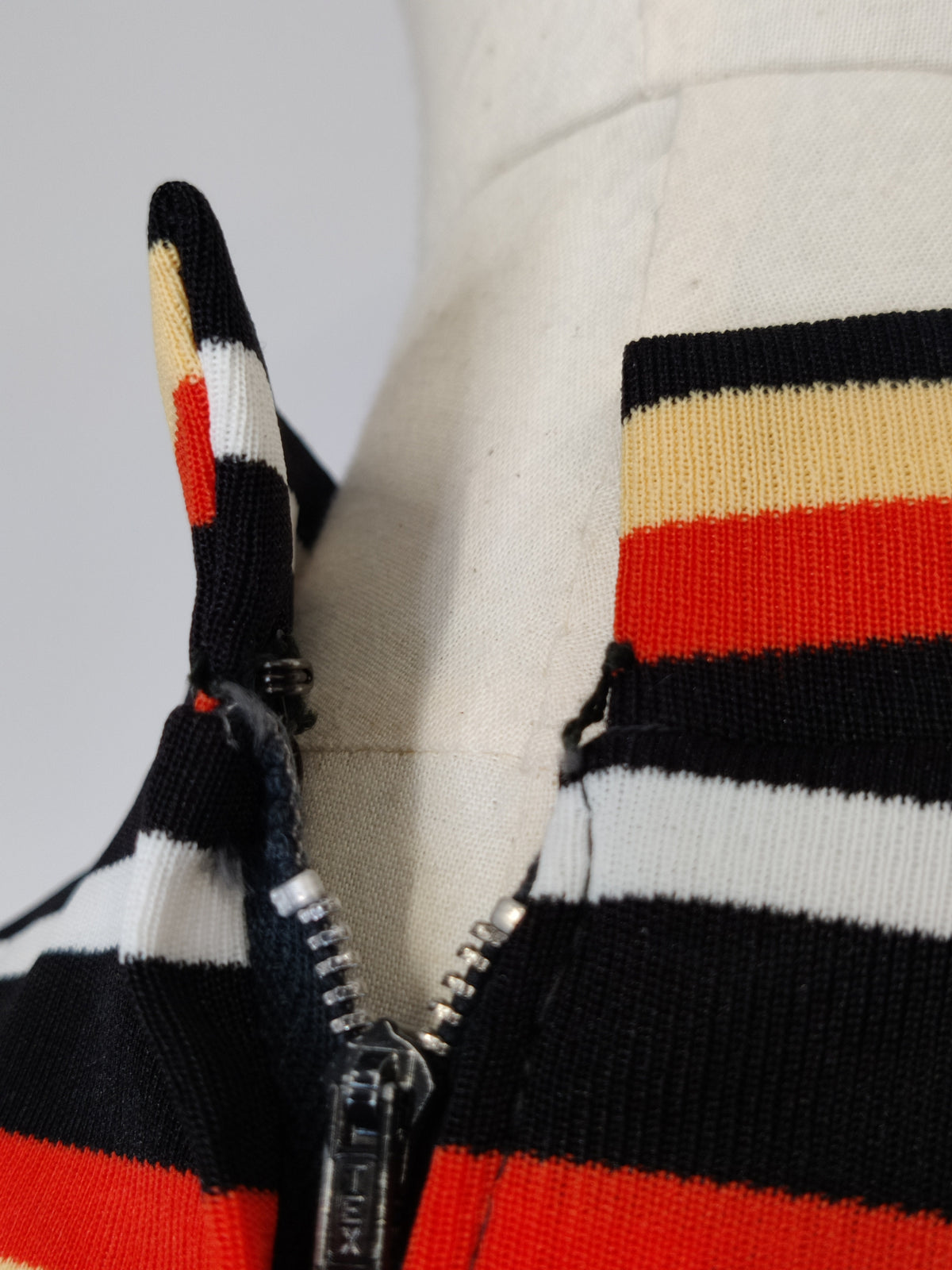 Vintage 1960s Glenard London Striped Mod Mini Dress