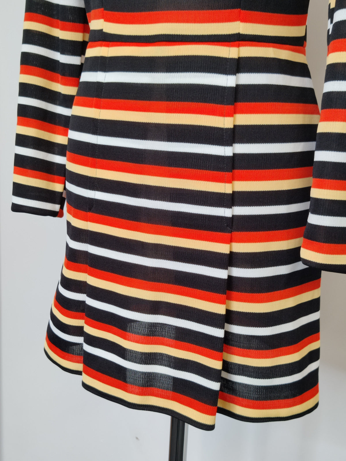 Vintage 1960s Glenard London Striped Mod Mini Dress
