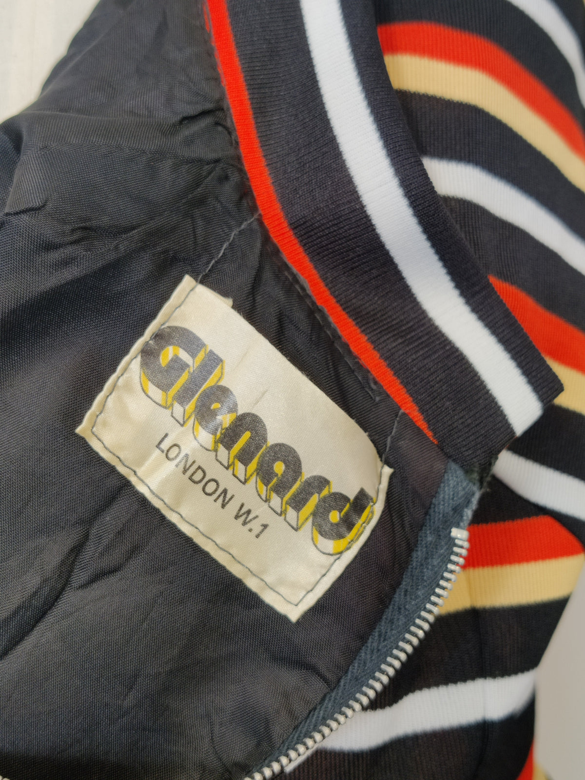 Vintage 1960s Glenard London Striped Mod Mini Dress