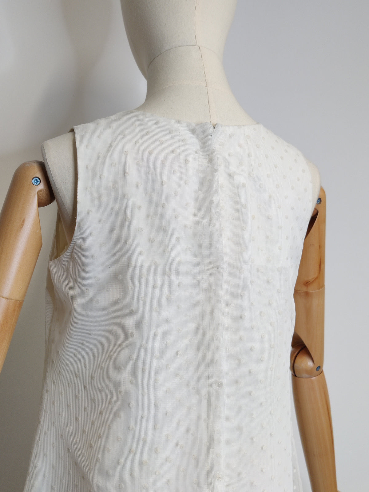1960s Amanuella by Berkertex Swiss-Dot Ruffle Cocktail Dress