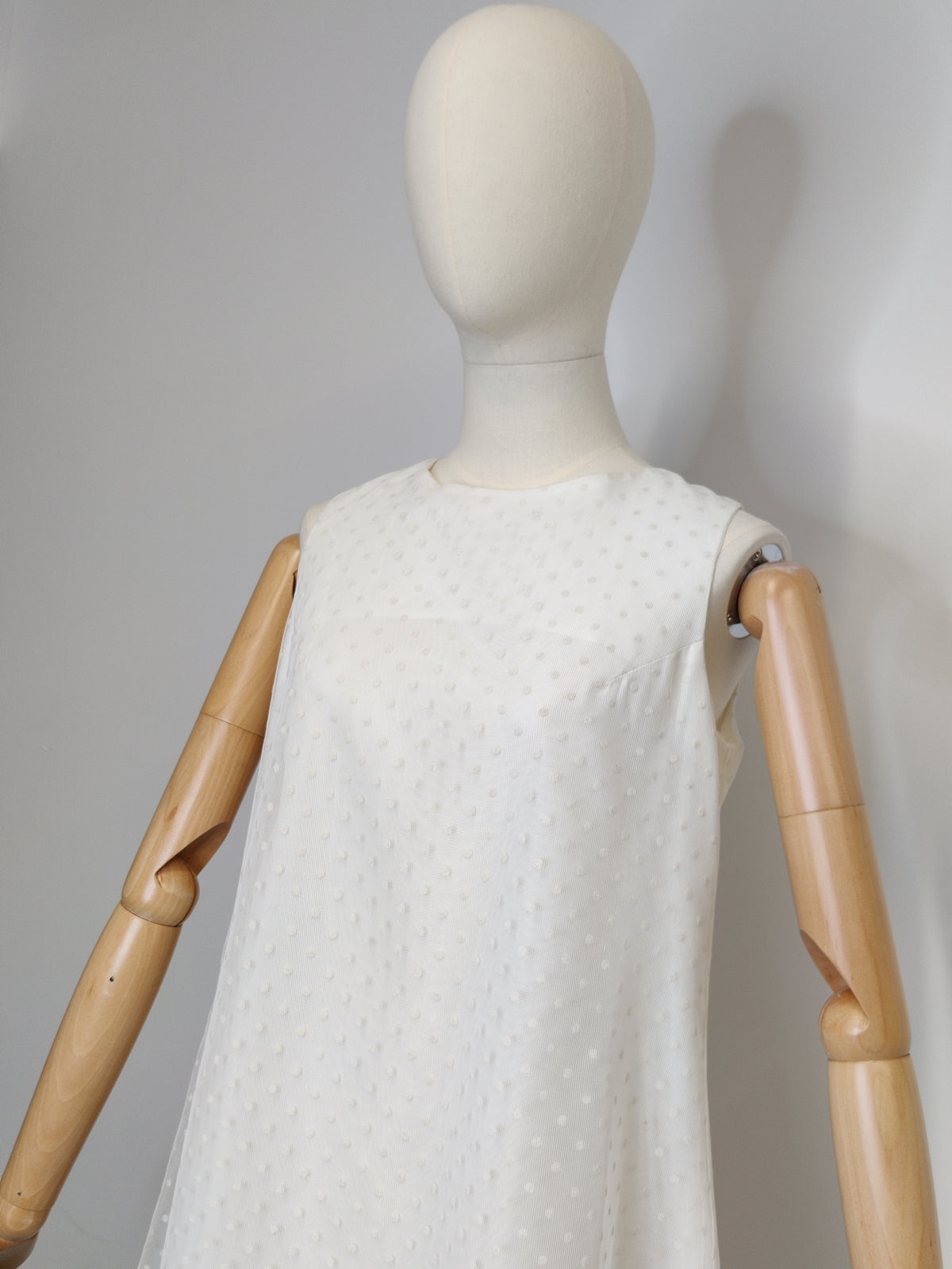 1960s Amanuella by Berkertex Swiss-Dot Ruffle Cocktail Dress