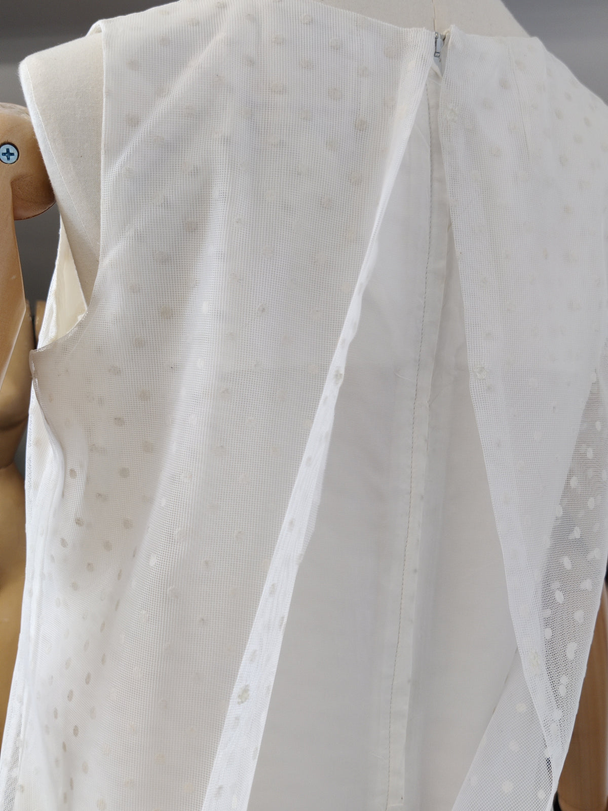 1960s Amanuella by Berkertex Swiss-Dot Ruffle Cocktail Dress