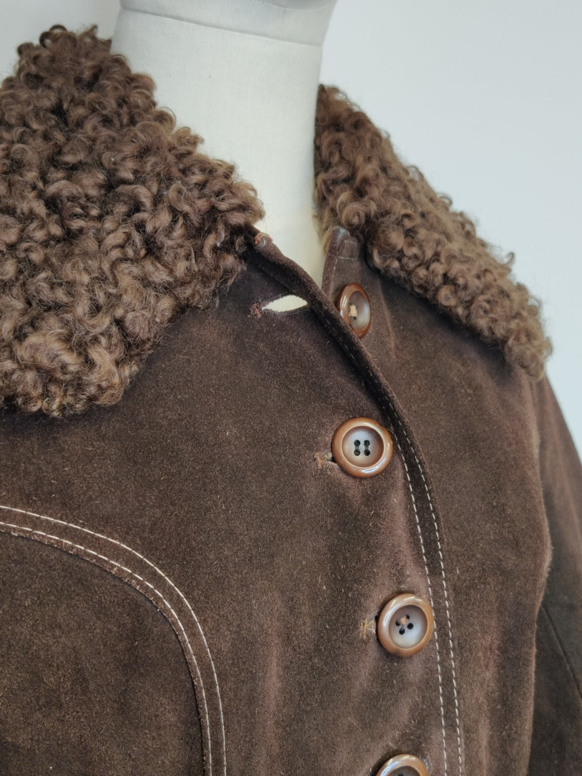 1970s Vintage Chocolate Suede "Penny Lane" Belted Jacket – Made in England by Suede & Leathercraft Ltd