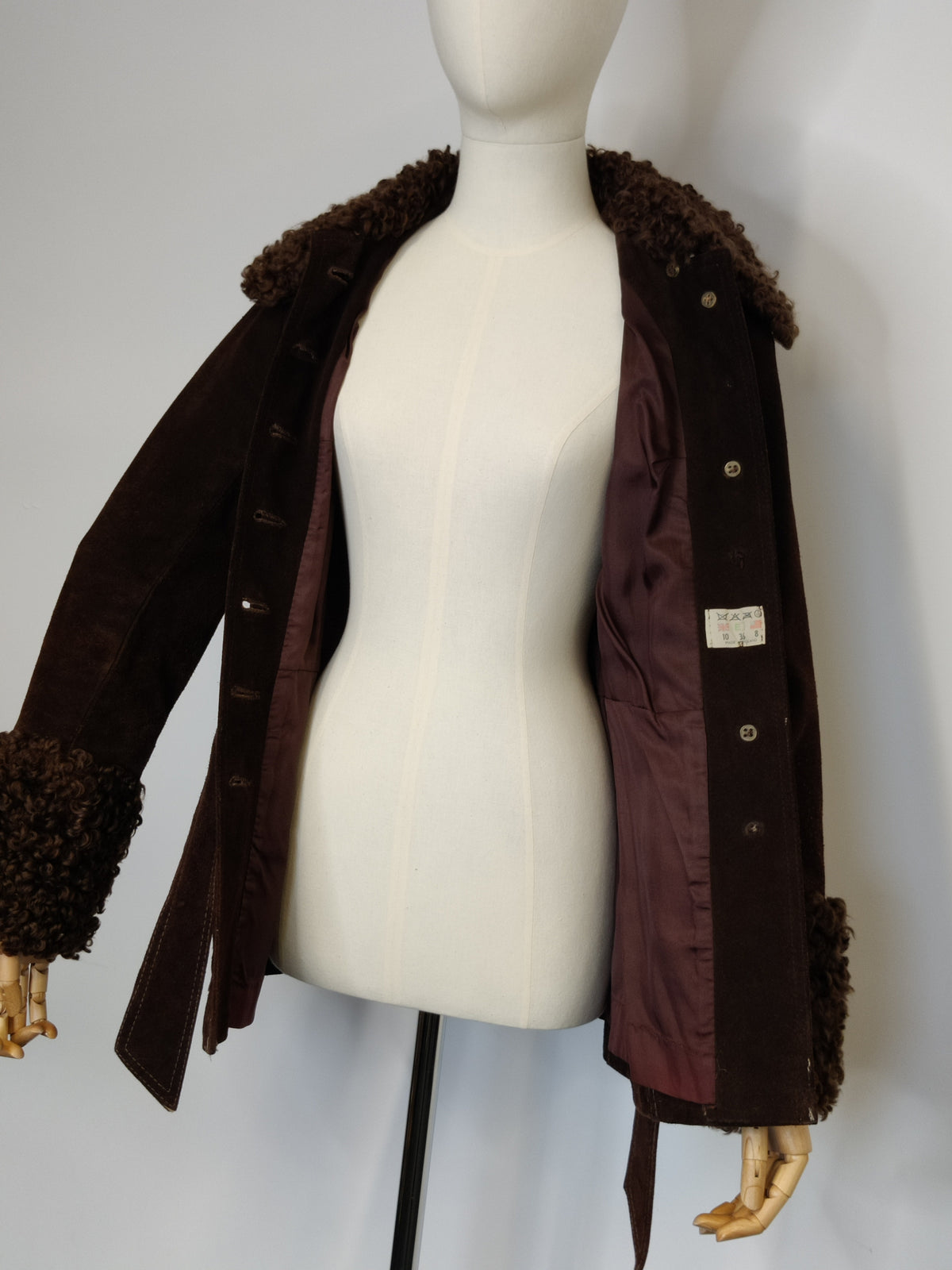 1970s Vintage Chocolate Suede "Penny Lane" Belted Jacket – Made in England by Suede & Leathercraft Ltd