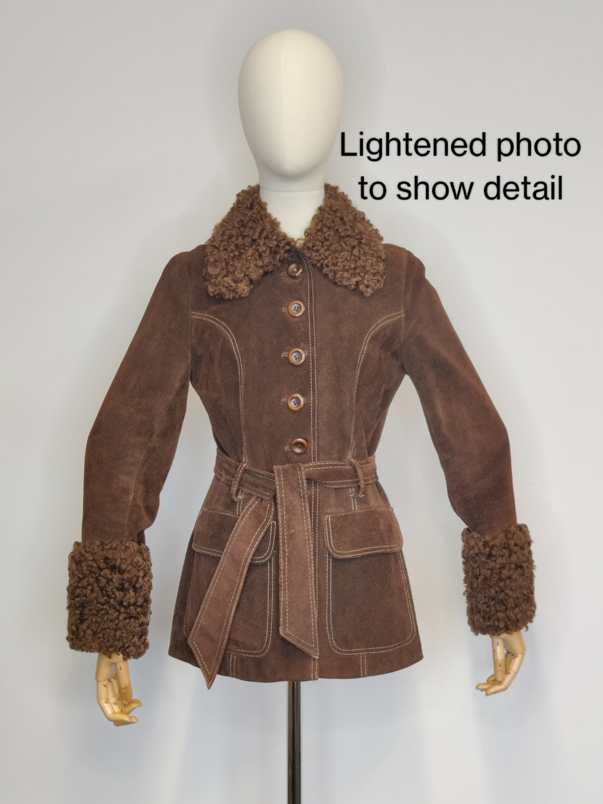 1970s Vintage Chocolate Suede "Penny Lane" Belted Jacket – Made in England by Suede & Leathercraft Ltd