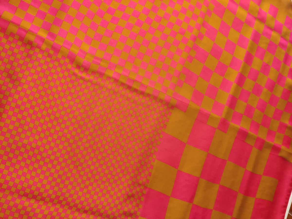 Vintage Thomas Pink Jermyn Street Pure Silk Checkerboard Scarf