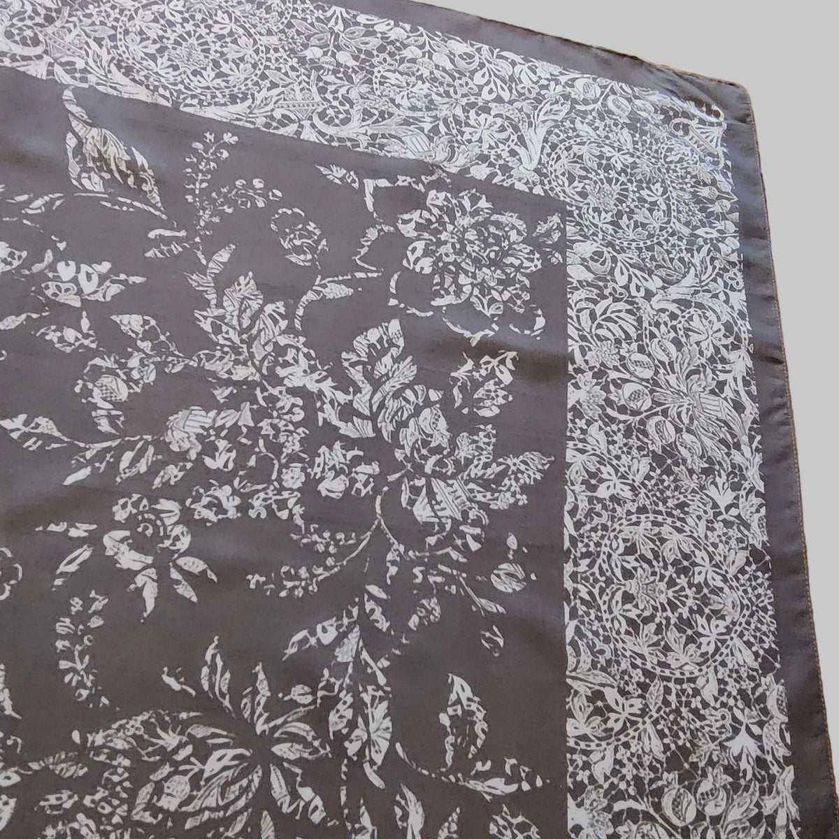 Vintage Filigree Floral Square Scarf