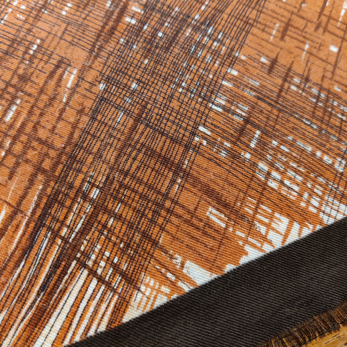 The Picasso of Plaid: 1970s Abstract Crosshatch Square Scarf