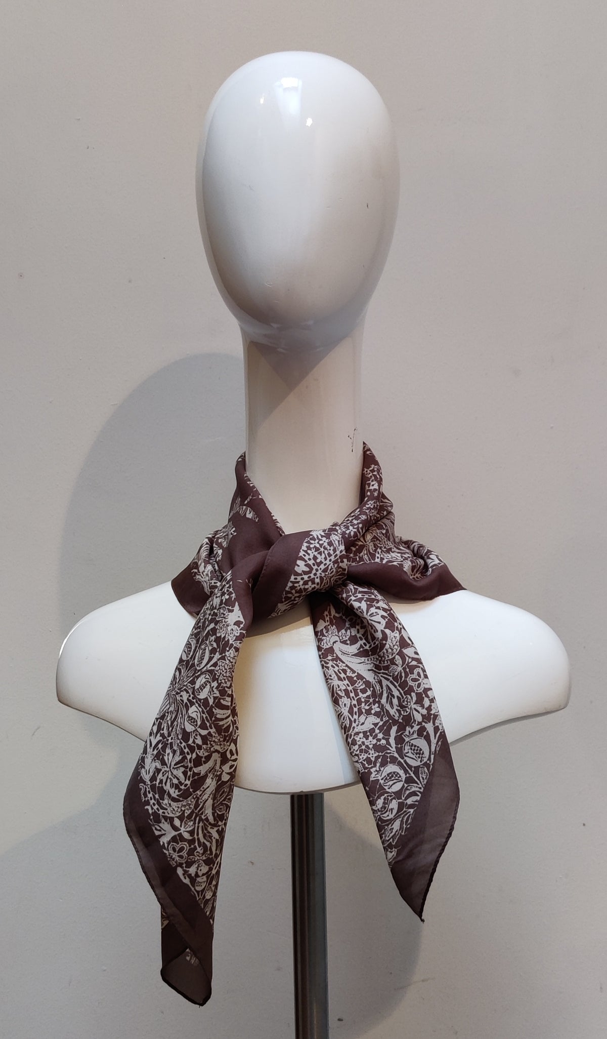 Vintage Filigree Floral Square Scarf