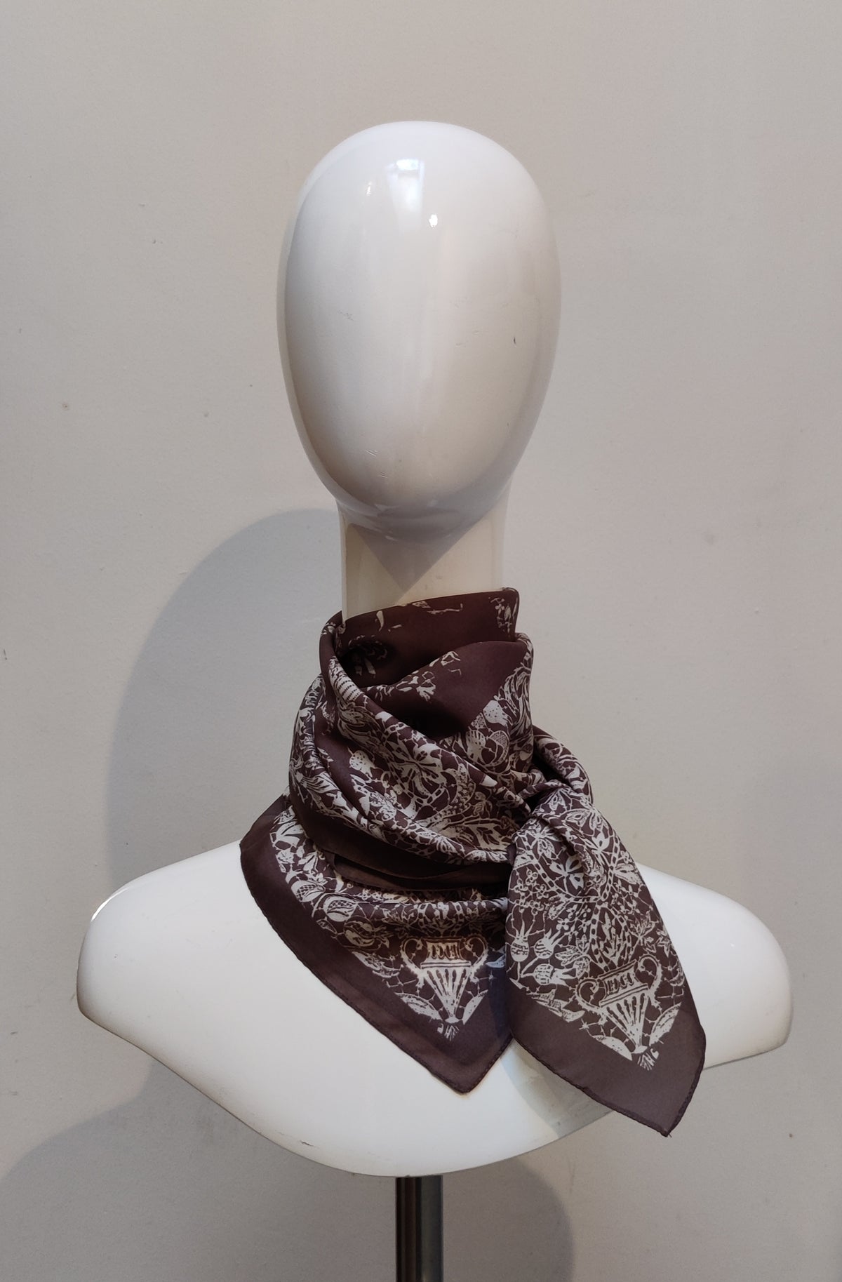 Vintage Filigree Floral Square Scarf