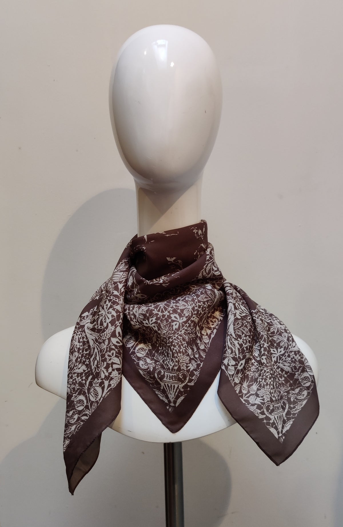 Vintage Filigree Floral Square Scarf