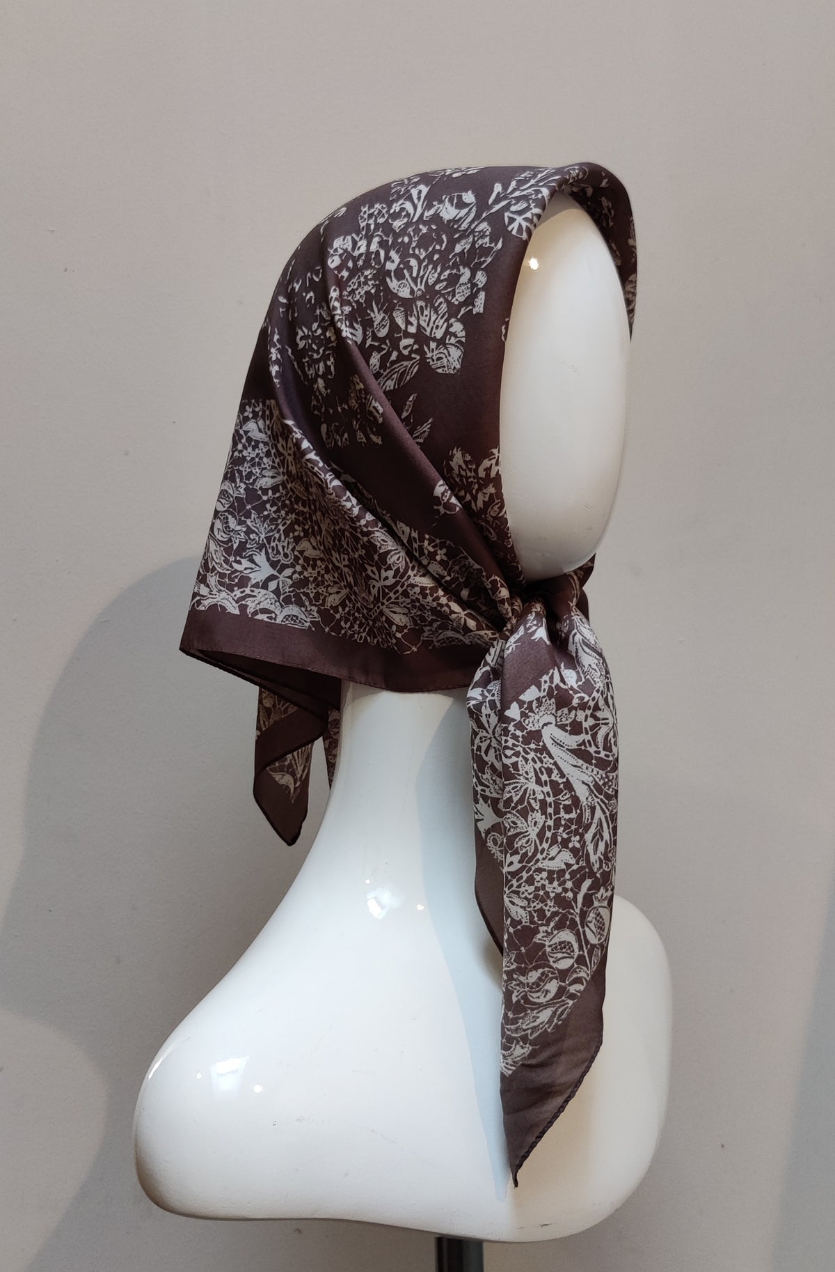 Vintage Filigree Floral Square Scarf