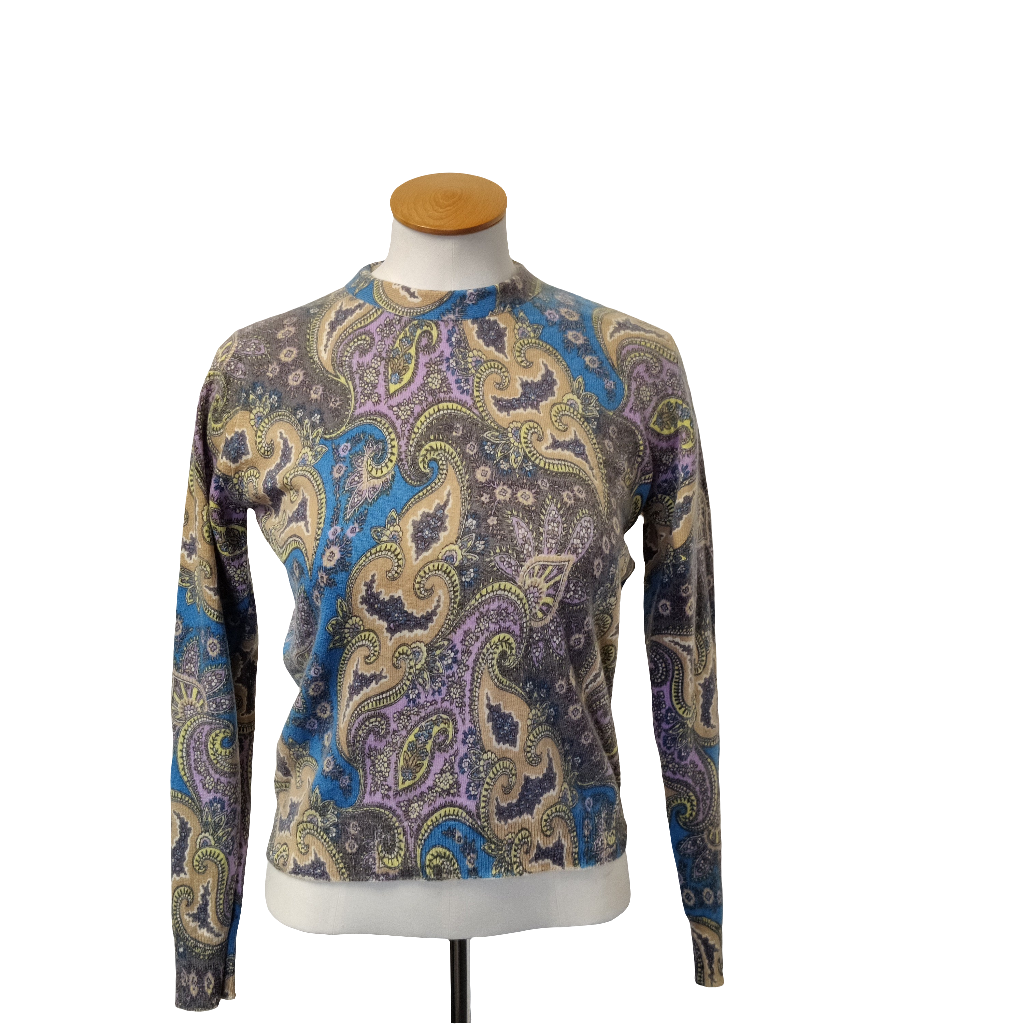 Perfect Print Cashmere Jumper 1960s/70s by Pringle