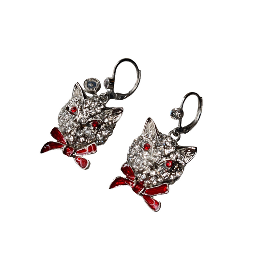 Butler & Wilson Cat Earrings