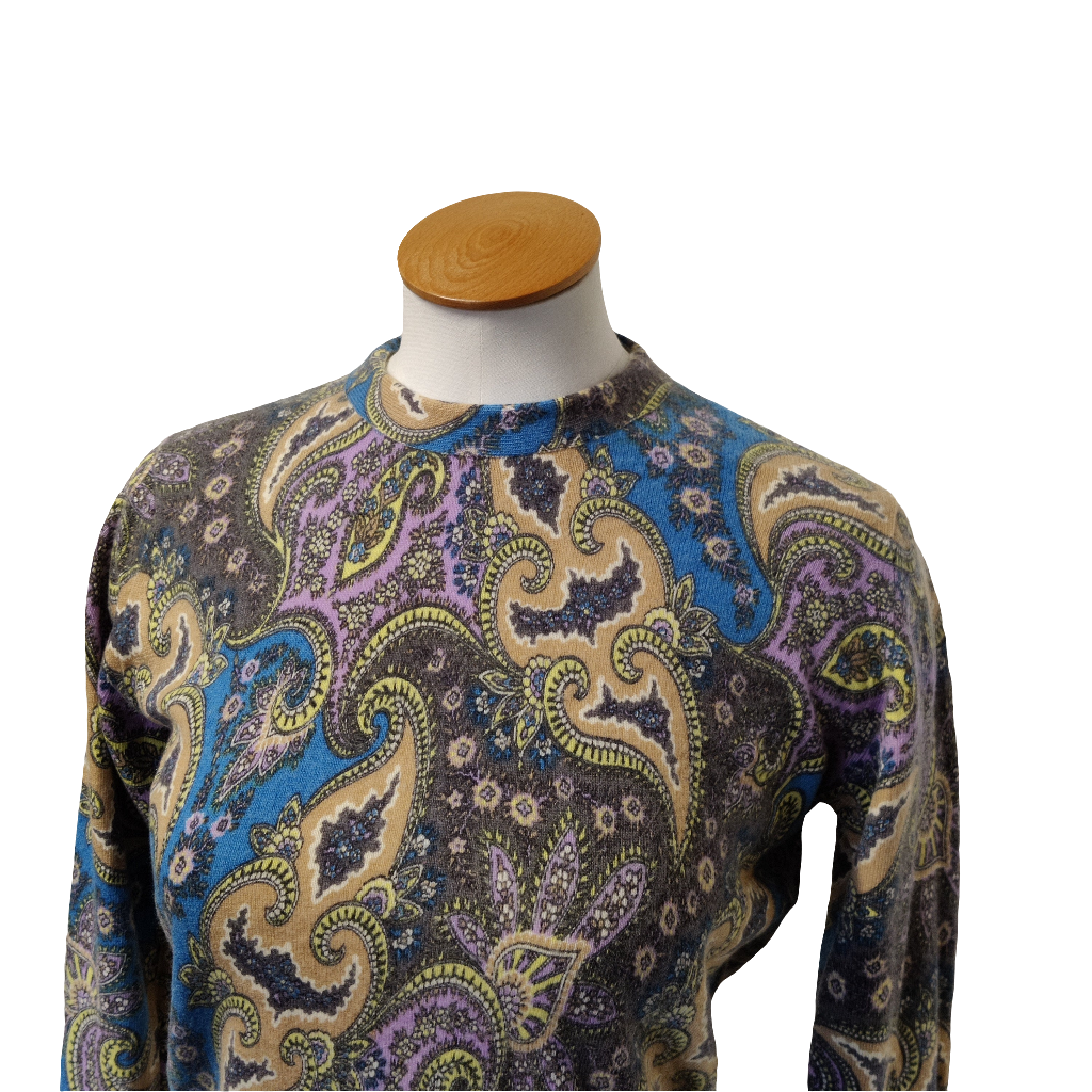 Perfect Print Cashmere Jumper 1960s/70s by Pringle
