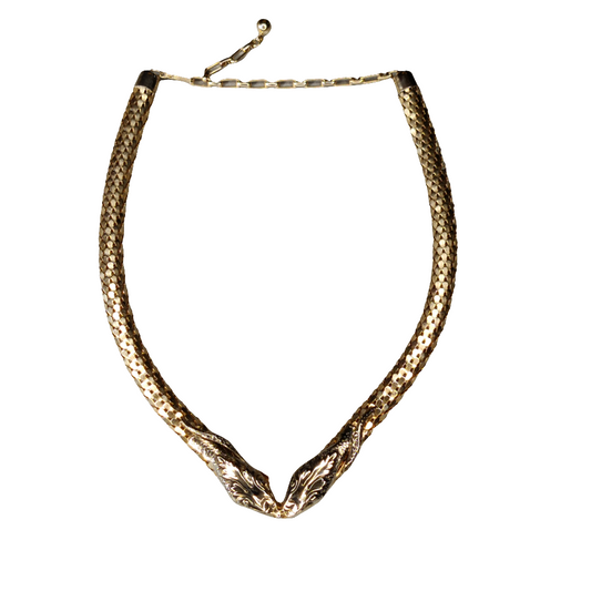 Vintage Snake Heads Necklace