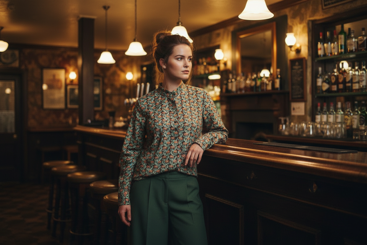 Vintage handmade shirt in heritage Liberty print