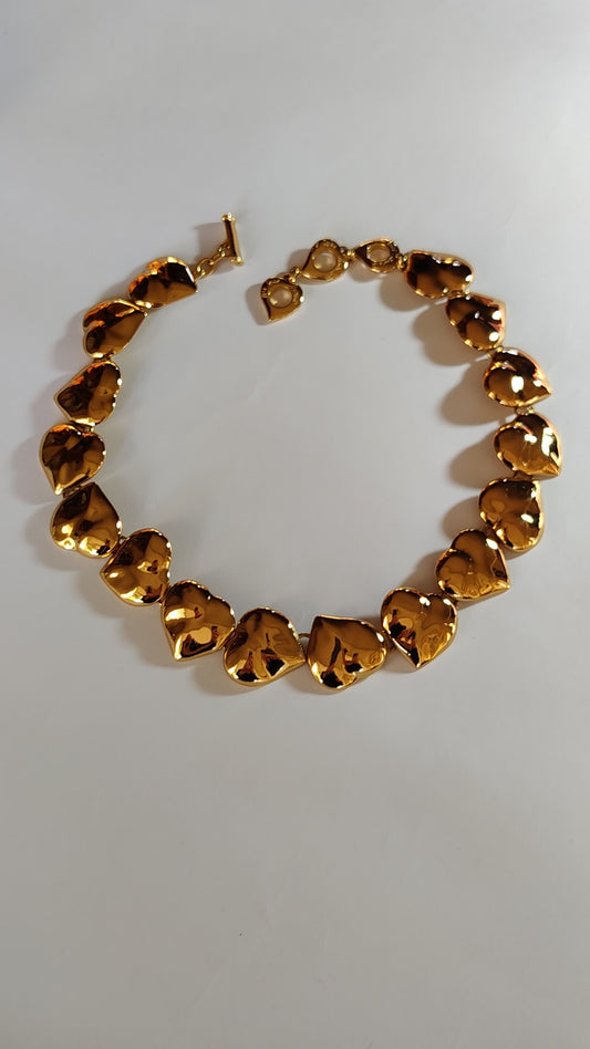 Vintage Ysl Hearts Necklace