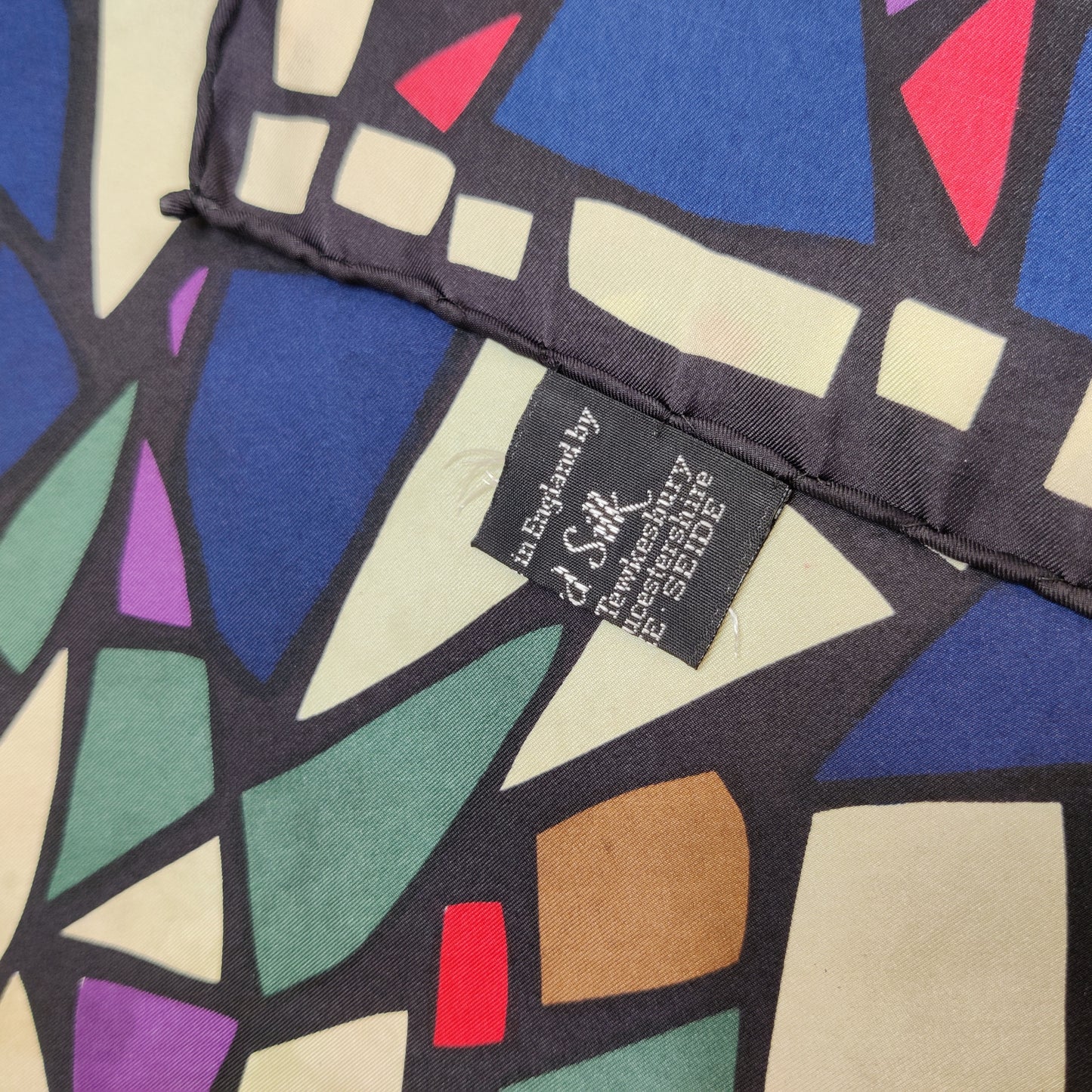 Vintage Beckford Silk Stained-Glass Mosaic Square Scarf