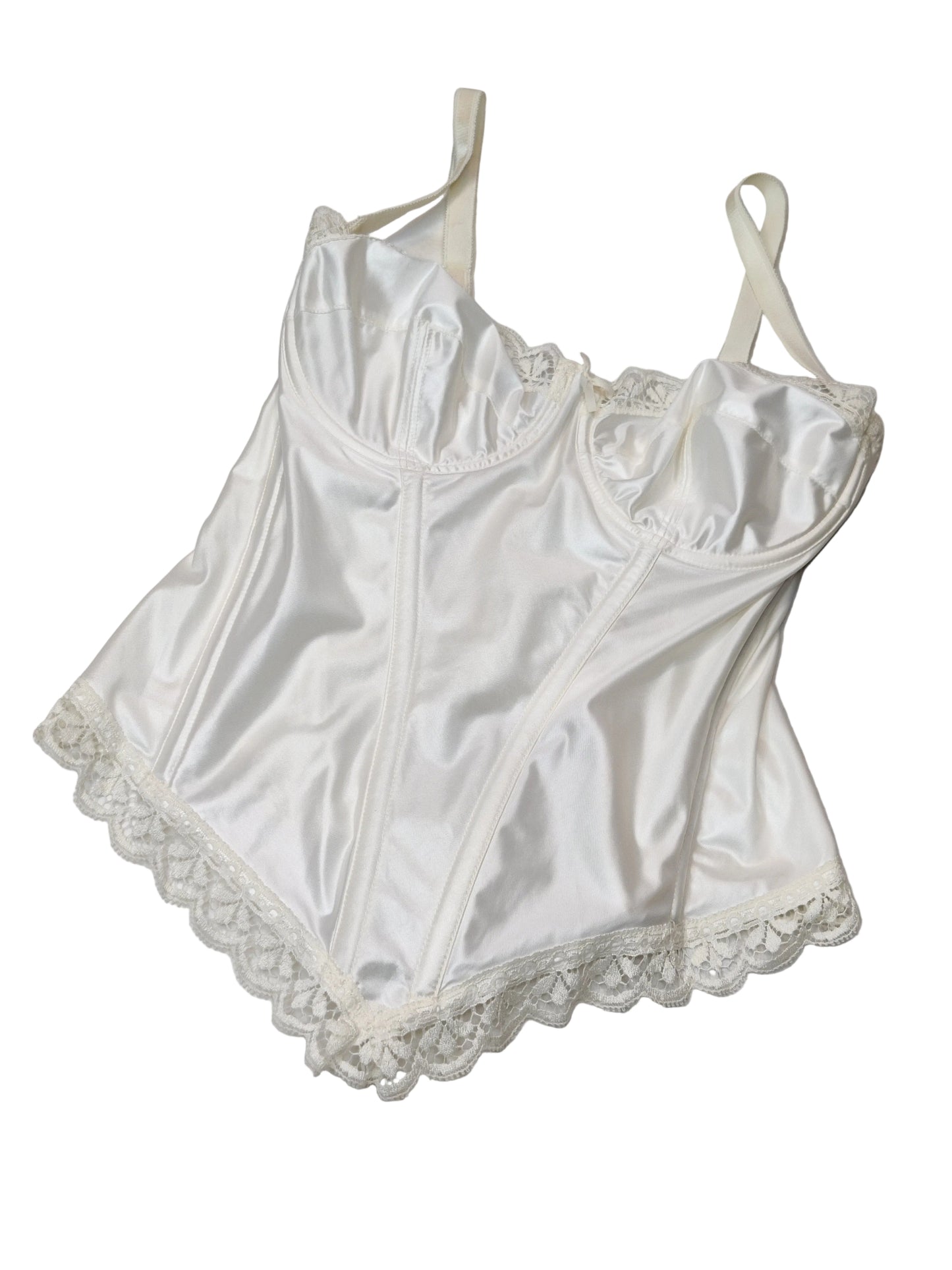 1980s Silhouette White/Off White Corset